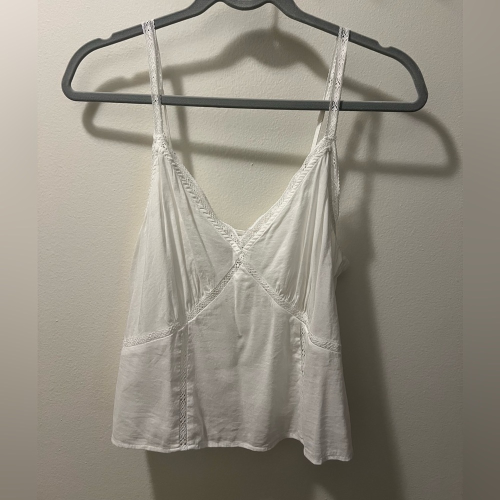 Reformation Ivory Lace Cami Top